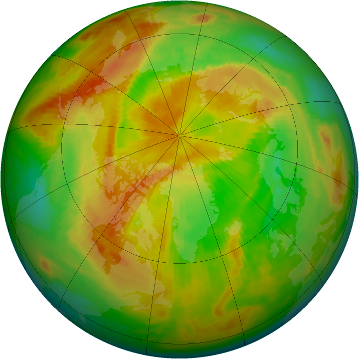 Arctic ozone map for 03 May 1990